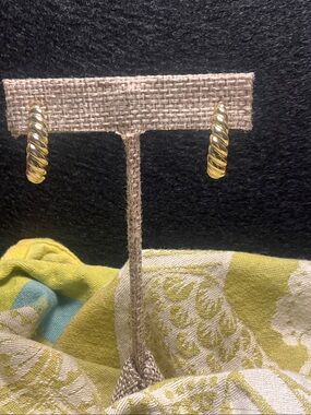 Gold-Tone Twisted Hoop Earrings - Women Jewelry